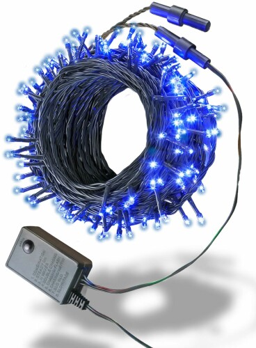 テルノン LED イルミネーション ライト 200球 ストレートタイプ 20m メモリー 機能内蔵 コントローラー 付 5連結可能タイプ (ブルー)