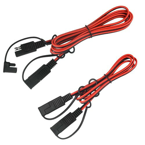 WMYCONGCONG SAE-SAE 延長ケーブル 1M + 2M 18AWG 防塵防水カバー付き SAEコネクタ 延長電源コード 2ピン 素早く接続/切断 アダプタ ピンワイヤーハーネス 2点セット（3Ft + 6Ft） SAE-SAE延長ケーブル:SAEクイックリリースコネクタを備えたほとんどのバッテリーと充電器の拡張とメンテナンス用。電気配線プロジェクト、ソーラープロジェクト、RV、自動車のバッテリー接続用のSAEクイックディスコネクトプラグケーブル。 高品質:SAEケーブルは銅製で、18AWGで、柔軟性と耐久性があり、自動車のソーラー充電器の設置に適したサイズです。ダストキャップが付属しており、閉じたときに雨やほこりから保護し、使用しないときは内部を清潔で乾燥した状態に保ちます。 標準SAEクイックリリースコネクタ:2ピンクイックディスコネクト延長ワイヤ、ブレットリードケーブルコネクタ、ぴったりとフィットし、短絡を回避し、クイックリリースコネクタを備えたほとんどのバッテリ充電器に適合します。 幅広い用途:オートバイ、芝刈り機、RV、トローリングモーター、ATV、カヤック、トラクター噴霧器、パワーインバーター、その他のsaeプラグ付きデバイスなど、さまざまな車両やデバイスで幅広く使用できます。 パッケージの内容:2 2ピンクイックディスコネクト延長ケーブル(1本の1Mケーブル+ 1本の2Mケーブル)。太陽電池の接続や転送、自動車用電池の転送などに適しています。ご不明な点や問題がございましたら、お気軽にお問い合わせください。 商品コード34082264729商品名WMYCONGCONG SAE-SAE 延長ケーブル 1M + 2M 18AWG 防塵防水カバー付き SAEコネクタ 延長電源コード 2ピン 素早く接続/切断 アダプタ ピンワイヤーハーネス 2点セット（3Ft + 6Ft）型番SAE-CAPサイズ100CM + 200CMカラーブラック※他モールでも併売しているため、タイミングによって在庫切れの可能性がございます。その際は、別途ご連絡させていただきます。※他モールでも併売しているため、タイミングによって在庫切れの可能性がございます。その際は、別途ご連絡させていただきます。