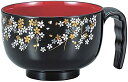 カノー(Kano) らくらく汁椀 桜 黒