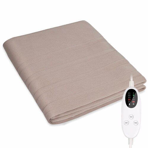 電気毛布 敷き 掛け兼用 切り忘れ防止タイマー付き 省エネ 55W 140×80cm AI過熱保護機能 節電 速暖 洗濯可能 電気ブランケット 【切り忘れ防止タイマー付き・5段階温度調整】電気敷き毛布はボタンを押すだけの簡単操作で、温度とタイマーの時間を細かく設定することができる。コントローラーを備え、ボタンを押すだけで温度を(30、35、39、43、48[度])5段階の範囲で調節できます。また、この電気毛布敷きはタイマー機能が搭載され、3、6、8、10時間をご自由に選択できます。外出の時、電源を消したかの不安は必要ない。 【毛玉ができにくい素材・優れた保温性】電気毛布は暖かみのある両面ブラウンを採用。ふんわりと包み込んでくれるような生地で、すぐじんわりと暖かくなります。優れた縫製技術のおかけで、極細繊維がちゃんと詰まっていて、肌触りだけでなく、高い保温性と耐久性を兼ね揃えます。寒い季節に冷えたベッド・ふとんや身体をぽかぽかにあたため、心地よい眠りに導いてくれる電気毛布。 【電気代がとってもお得・足元ポカポカ設計】電気毛布は経済的な暖房器具です。最大消費電力55Wで、他の暖房器具より電気代を抑えられます。断熱性の高い布団を使うと、より温かくなり電気代の節約にもなります。こちらの電気毛布は配線を工夫し足元を重点的に暖める足元ポカポカ設計、頭寒足熱配線となっております。腰回りから足元までが冷えてなかなか眠れない方におすすめの電気毛布です。フローリングや畳からの底冷えもしっかりシャットアウトします。 【洗濯機で丸洗いOK&ダニ退治】自宅で洗濯が簡単、コントローラーを取り外し、電気毛布を洗濯ネットに入れて、洗濯機で丸洗い可能。温度段階が「P5」に設定され、0.5〜1時間ほど置いて、ダニを消滅でき、抗菌?除臭を実現します。しかも洗濯機で洗濯できるので、いつでも清潔にお使いいただけます。( ※ドラム式洗濯機、乾燥機には対応していません) 【寒い冬場の就寝時も快適に】この電気毛布敷きは寒い季節に冷えたベッド・ふとんや身体をぽかぽかにあたため、心地よい眠りに導いてくれる電気毛布。フローリングや畳からの底冷えもしっかりシャットアウトします。ひざに掛けても、肩からかけてもゆったり使える厚手生地な電気ひざ掛け。掛け敷き兼用で場所を選ばずご使用頂けます。プレゼントにもおすすめです。 ※注意: 1.発熱線が重なった状態は温度が高くなり、長時間お体に触れていると火傷を起こす可能性がございます。必ず電気毛布本体を広げた状態でご使用ください。 2.電源ボタンを長押し (2~3秒) して、コントローラーの電源をON/OFFにします。 商品コード34081984737商品名電気毛布 敷き 掛け兼用 切り忘れ防止タイマー付き 省エネ 55W 140&times;80cm AI過熱保護機能 節電 速暖 洗濯可能 電気ブランケットサイズ140*80cmカラーライトブラウン※他モールでも併売しているため、タイミングによって在庫切れの可能性がございます。その際は、別途ご連絡させていただきます。※他モールでも併売しているため、タイミングによって在庫切れの可能性がございます。その際は、別途ご連絡させていただきます。