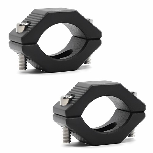 Biqing フォグランプステー 汎用, バイク フォグランプ ステー 作業灯取付ブラケット ユニバーサル径21-35mmバンパー/ハンドル/ロールバー 2個