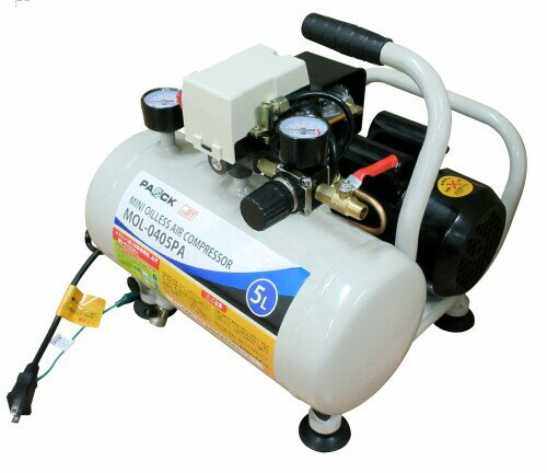 パオック(PAOCK) オイルレス ミニエアーコンプレッサー MOL-0405PA 5L