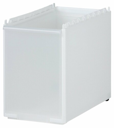 ライクイット (like-it) 収納ケース ストッカーユニット パーツ ワイド 2Lボトル ホワイト 約幅25.5x奥46.5x高35.5cm 255L デッドスペース収納 すき間を活用 レトルト食品収納 レトルトカレー 防