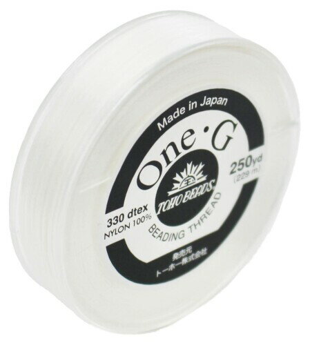 トーホー(TOHO) One・G ワン・ジー ビーズ ステッチ 専用 糸 得用大巻 #40 白 約229m PT-1