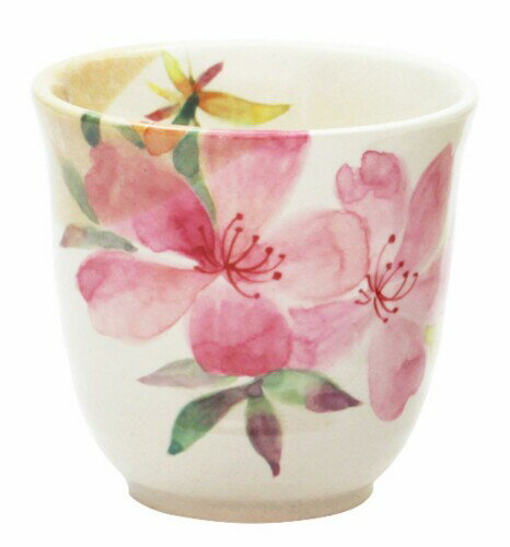 セラミック藍 花かおり 湯呑 ツツジ サイズ：約[ファイ]8.3 H8 04566