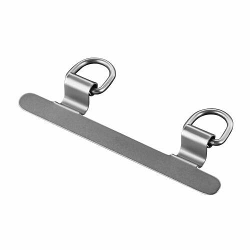 (MSソリューションズ) LEPLUS ルプラス スマートフォン（汎用）「STRAP SHEET」 挟み込みシートステンレス2口タイプ シルバー LN-SH05STSV