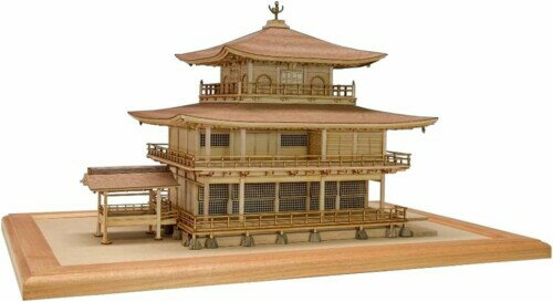 ウッディジョー 1/75 鹿苑寺 金閣 白木 木製模型 組み立てキット (建物)
