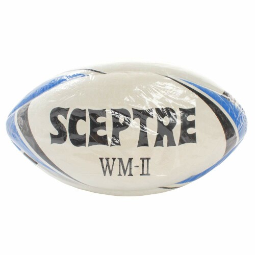 SCEPTRE(セプター) ラグビー ボール ワールドモデル WM-2 レースレス SP14A ブラック×サックス 素材:特殊ラバー カラー:ネイビー×ターコイズブルー 重量:410~460g サイズ:長さ/280~300mm、縦の周囲/7...