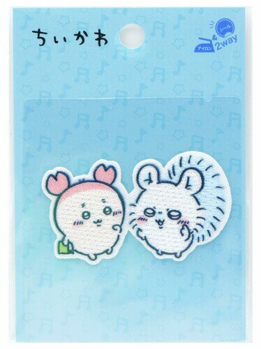 コッカ(kokka) ちいかわ ワッペン カニ(古本屋)・モモンガ 1枚 幅68mm×高さ35mm シール・アイロン 両用..