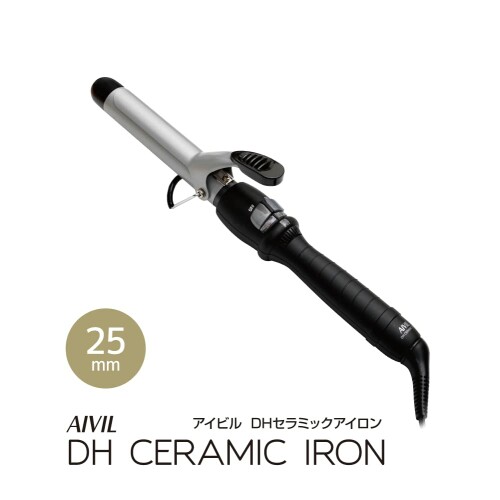 アイビル DHセラミックアイロン (ブラック, 25mm)