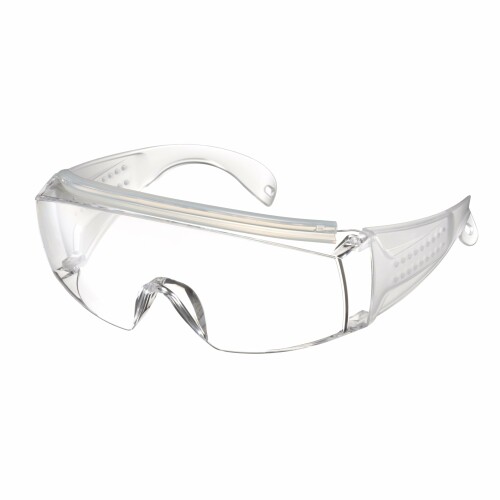 山本光学 YAMAMOTO NO.360ME オートクレーブ対応 保護めがね 大型眼鏡対応 ワイドテンプル 眼鏡/マスク併用可 クリア ノンコート 日本製 紫外線カット
