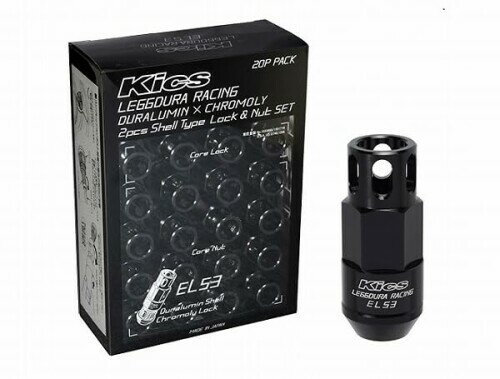 KYO-EI ( 協永産業 ) Kics LEGGDURA RACING Shell Type Lock & Nut Set (EL53)16 pcs + 4 Locks EL53-13K