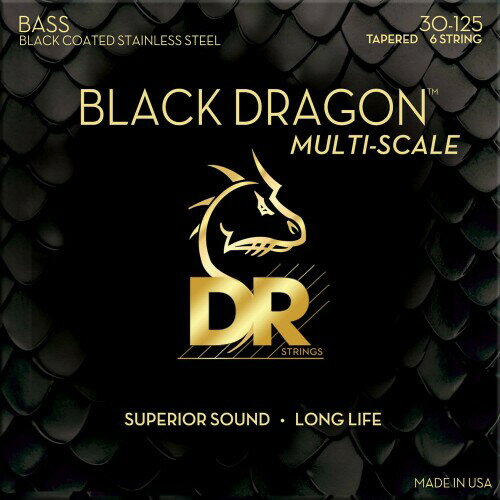 DR Strings (デーアール) 6弦 ベース弦 BLACK DRAGON Multi-Scale DBSMB6-30