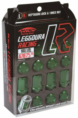 KYO-EI ( 協永産業 ) ホイールロック&ナット LEGGDURA RACING ライトグリーン KIC36E