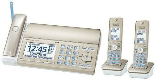 パナソニック デジタルコードレスFAX 子機2台付き 迷惑電話相談機能搭載 「温度・湿度アラーム」搭載 見てから印刷機能 シャンパンゴールド KX-PD750DW-N
