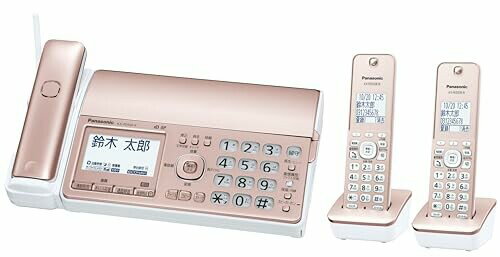 パナソニック デジタルコードレスFAX 子機2台付き 迷惑電話相談機能搭載 受話器コードレス ピンクゴールド KX-PD550DW-N