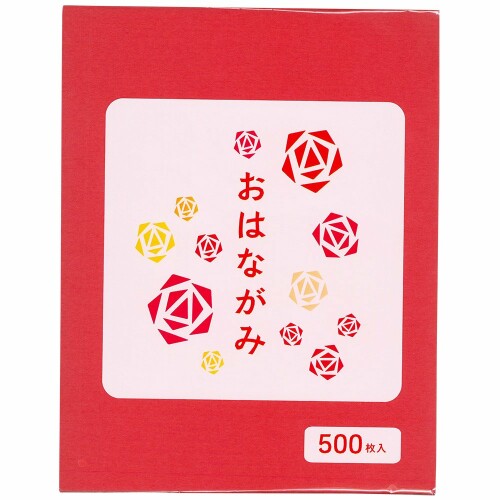 エヒメ紙工 工作用紙 お花紙 赤 500枚入り EOH-R500