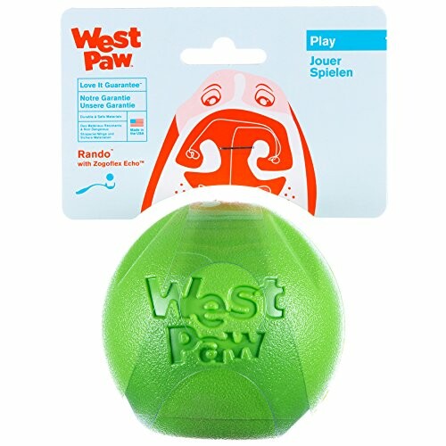 West Paw ゾゴフレックス エコー ランダ 犬 おもちゃ 犬 ボール ジャングルグリーン Lサイズ