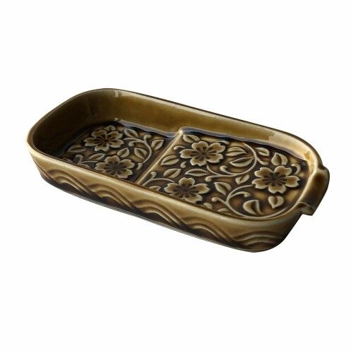 西海陶器(Saikaitoki) 波佐見焼 更紗 こまめ皿 (醤油皿) アメ 10280