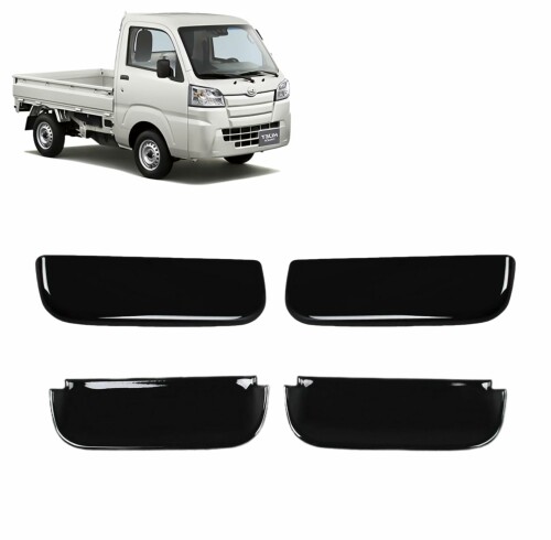 Tendrilora (for HIJET TRUCK)ダイハツ ハイゼット トラックに適用 S500P S510P 2014年〜 前期・后期 前のドア ドアハンドルカバー ノブ 取っ手 アウター プロテクター ドアノブの爪キズ防止に (ピア