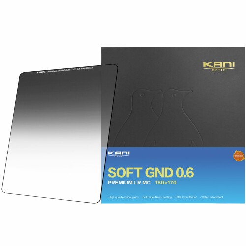 Rakuten - KANI 150mm幅 角型フィルター ハーフNDフィルター Premium LR MC Soft GND 0.6 150×170mm 減光効果最大2絞り分 色カブリ抑制 低反射 撥水 撥油 防汚 ナノコーティング 819710