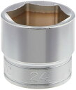 KTC (京都機械工具) 9.5mm (3/8インチ) ソケット (六角) 24mm B324