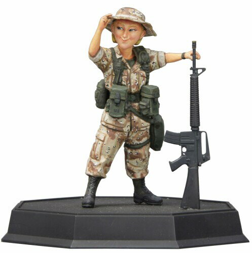 ファインモールド(FineMolds) 1/12 ワールドファイターコレクション アメリカ陸軍女性兵士 (湾岸戦争) サンディ コルトM16A2 プラモデル 未塗装組み立てキット FT05