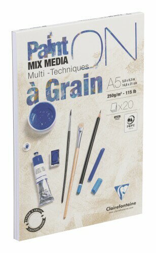 Paint'On gek?rnt A5 Mixed Media Block, 14,8x22cm, 250g, 20 Blatt