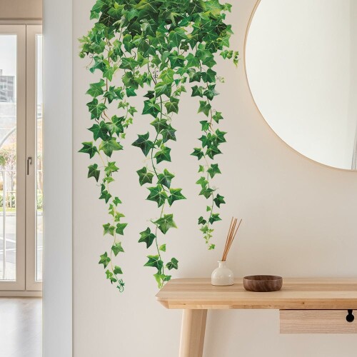 ZARROUEA DIY ウォールステッカー 北欧 蝶 花 緑の籐 葉っぱ 壁紙 観葉植物 つる植物 つりラン 緑の植物 部屋の壁のシールリビングルームの壁のシール wall sticker decoration 子供 部屋 モダンア