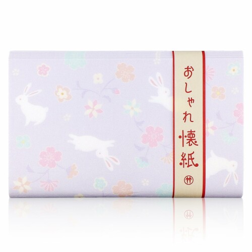 Morikuru(もりくる) 日本製 おしゃれ懐紙 30枚入り 懐紙 和紙 茶道 茶道具 KT02-01 柄：花兎