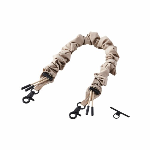 エレコム スマホストラップ ハンドストラップ シュシュ スポーティー デザイン 長さ調節可能 軽量 手首 落下防止 ストラップホールシート付属 ベージュ P-STHSCOBG