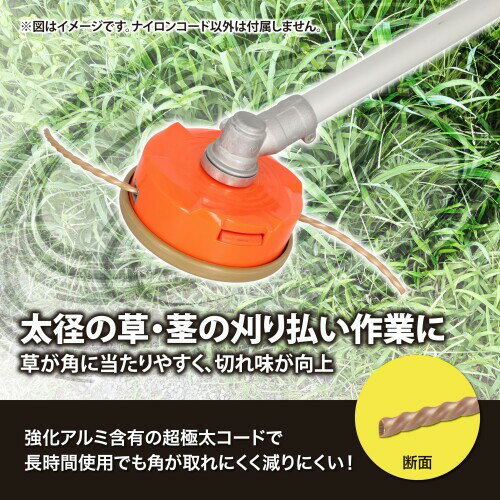 高儀(Takagi) EARTH MAN 極太ナイロンコード ゴールデンバイソン 対辺4mm×6m ツイ...