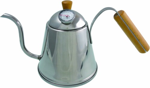 青芳 CASUAL PRODUCT バールドリップポット サーモメーター付き 510564 日本製 ドリップケトル コーヒーケトル コーヒードリップポット 細口 木目