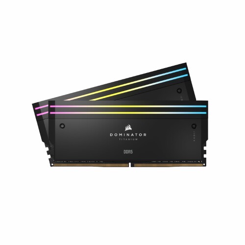 CORSAIR DDR5-6600MHz デスクトップPC用メモリ DOMINATOR TITANIUM DDR5シリーズ (PC5-52800) Intel XMPメモリキット 64GB ブラック (32GB×2枚) CL32 CMP64GX5M2X6600C32