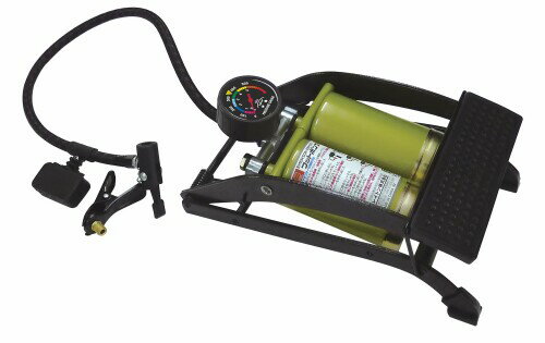 エマーソン(Emerson) 踏むだけラクラクダブルシリンダーフットポンプ ダブルポンプ カーキ 目安に便利な置き針付き高精度圧力メーター採用 歪みや変形に強い高剛性フレーム 新SG規格適