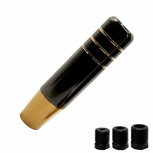 grooblue シフトノブ 汎用 アルミ シフトレバー 130mm ロング メタリック カスタム 変換アダプター付 M8 M10 M12 車用 AT