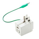 サンワサプライ(Sanwa Supply) 温度ヒューズ内蔵アダプタ 2P・3P兼用プラグ アース付き TAP-AD9W