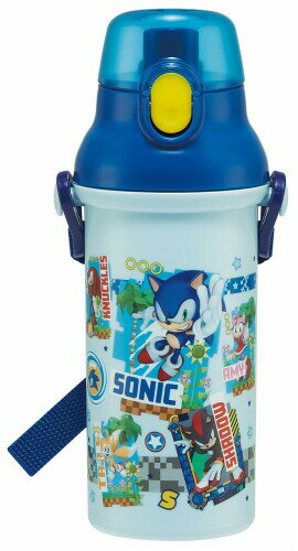 Rakuten - スケーター(Skater) 水筒 子供用 直飲み 480ml プラスチック ワンタッチ 食洗機対応 日本製 ソニック 男の子 PSB5SANAG-A