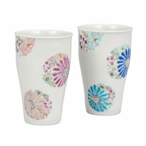 九谷焼いわたや『九谷焼』ペアフリーカップ 華 色絵 遊 K8-1079のサムネイル