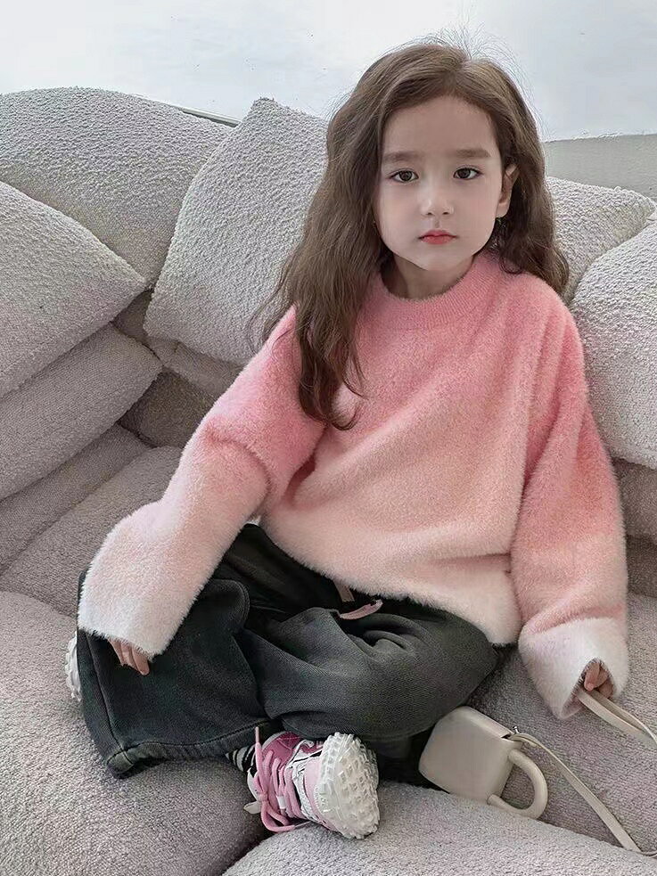 ニットセーター キッズ 子供服 トップス セーター ニット カジュアル 女の子 カジ...