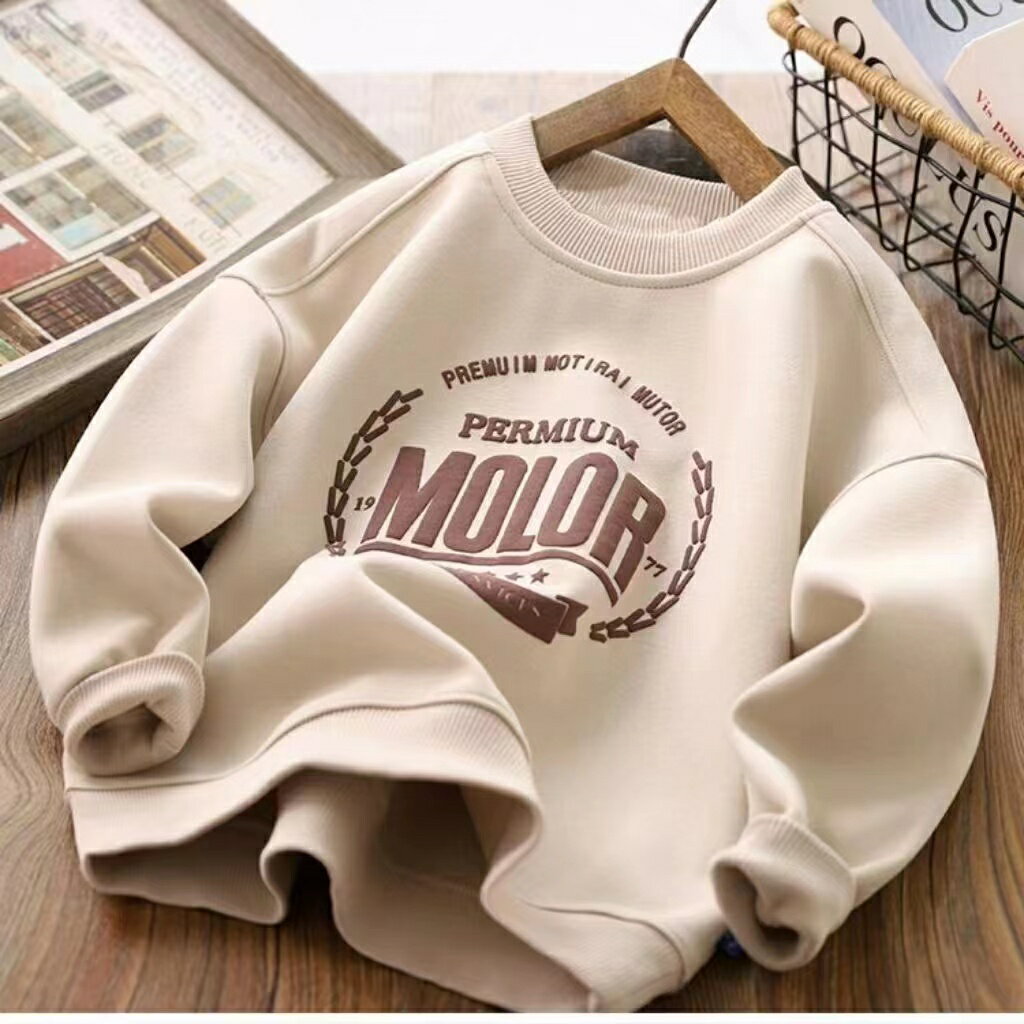 トレーナー 薄手 キッズ 子供服 長袖 スウェット トップス 英文字 カジュアル 男の子 春秋 ゆったり 可愛い ジュニア お出かけコーデ KUFC055(2色110-170)