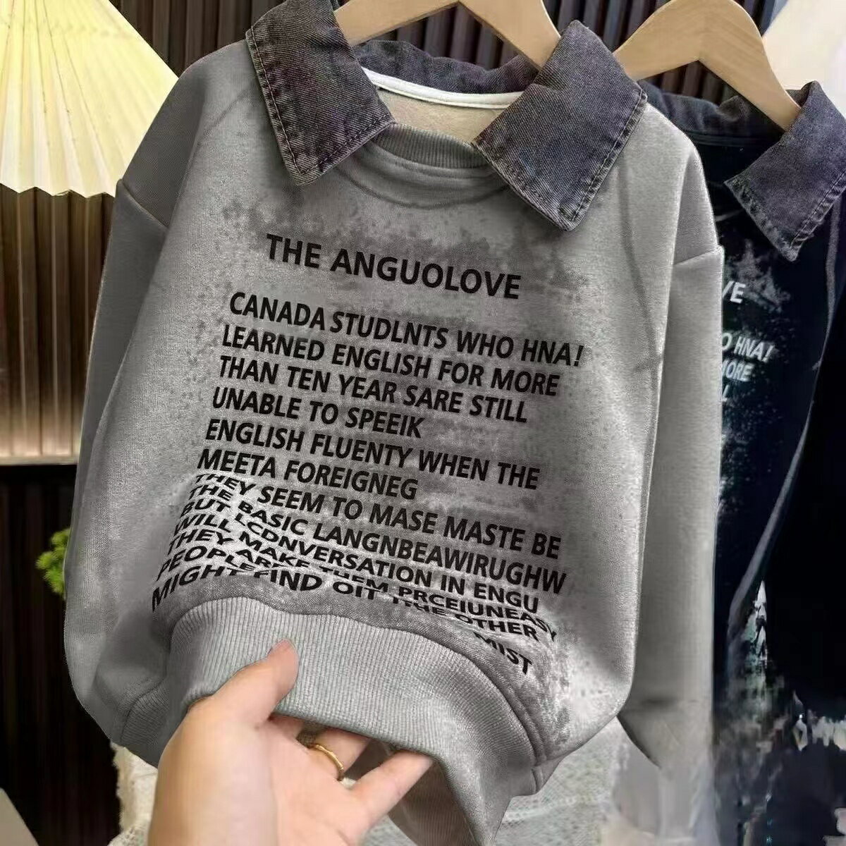 トレーナー 薄手 長袖 キッズ 子供服 トップス カジュアル 男の子 春服 春 秋 襟付き ゆったり 可愛い ..