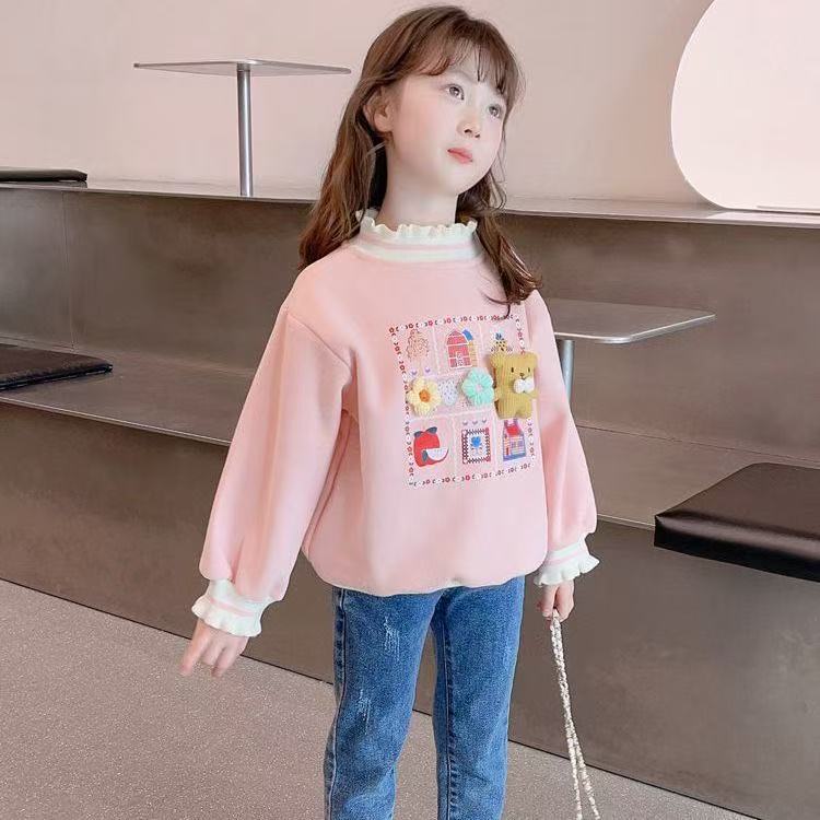 トレーナー 裏起毛 厚手 キッズ 子供服 長袖 トレーナーキッズ 立体花柄 キッズト...