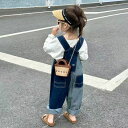 オーバーオール デニム サロペット 女の子 子ども服 子ども 子供服 春 秋 かわいい パンツ 長ズボン ジュニア カジュアル キッズ ボトムス KTFC082(90-140)