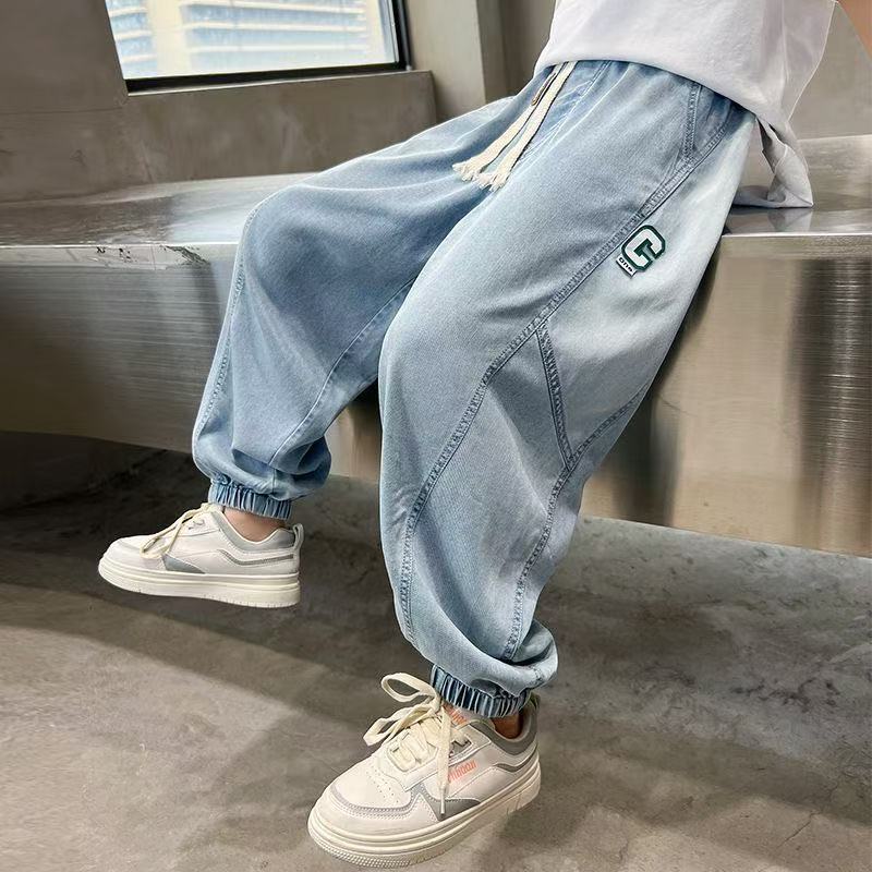 ロングパンツ 薄手デニム キッズ服 子供服 子供 クール 虫よけパンツ ダンスズボン...