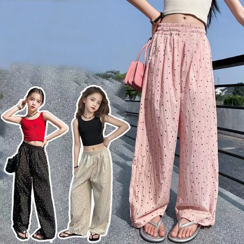 Rakuten - ロングパンツ 薄手 キッズ服 子供服 キッズ ルームウェア 子供 しわ加工 速乾 ダンスズボン ウエストゴム ダンスパンツ 女の子 夏 長ズボン 涼しい 通気性 おしゃれ 140センチ パンツ ズボン140 ズボン夏 90 100 110 120 130 140 150 KTGA079（3色90-150)