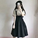 キッズ 子供服 セットアップ シャツ ジャンパースカート 2点セット 春 夏 サロペットワンピ 膝丈 無地ワンピース 春服キッズ 子供服女の子春夏 レディース 黒いワンピース 女の子 ジュニア服 ゆったり 可愛い キッズワンピース 半袖 シンプルワンピース KSGA014(140-170)