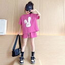 キッズ 子供服 セットアップ 上下セット Tシャツ ショートパンツ 2点セット 夏 女の子 半袖 薄手 小学生 お出かけ おしゃれ 可愛い トップス ボトムス ...