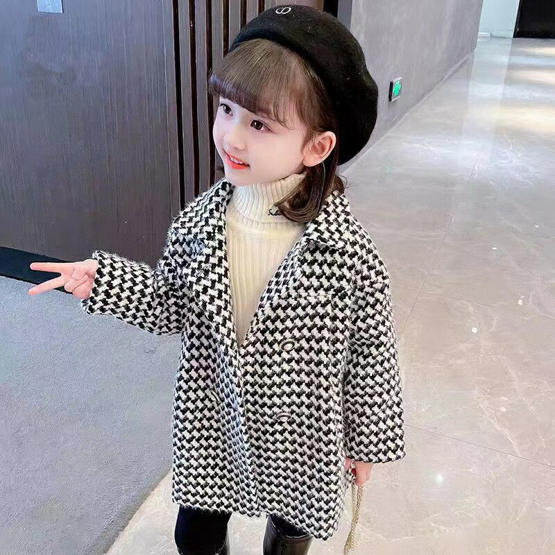 Rakuten - 千島柄コート 子供コート 女の子コート アウター キッズ キッズコート 女の子 子ども 子供服 フォーマル 千鳥格子柄 女の子の服 ジュニアコート 冬用コート かわいいコート 秋のアウター 秋のジャケット 女児コート 秋コート 冬コート 幼稚園 小学校 KCFC042(100-130)