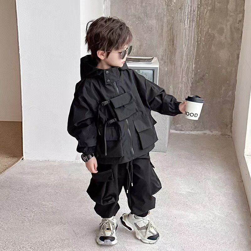 キッズ 子供服 ジャケット ショットコート 長袖 マウンテンパーカー トップス 薄手 フード付き フードパーカー 男の子 春秋 おしゃれ 子供コート 子供用アウ...